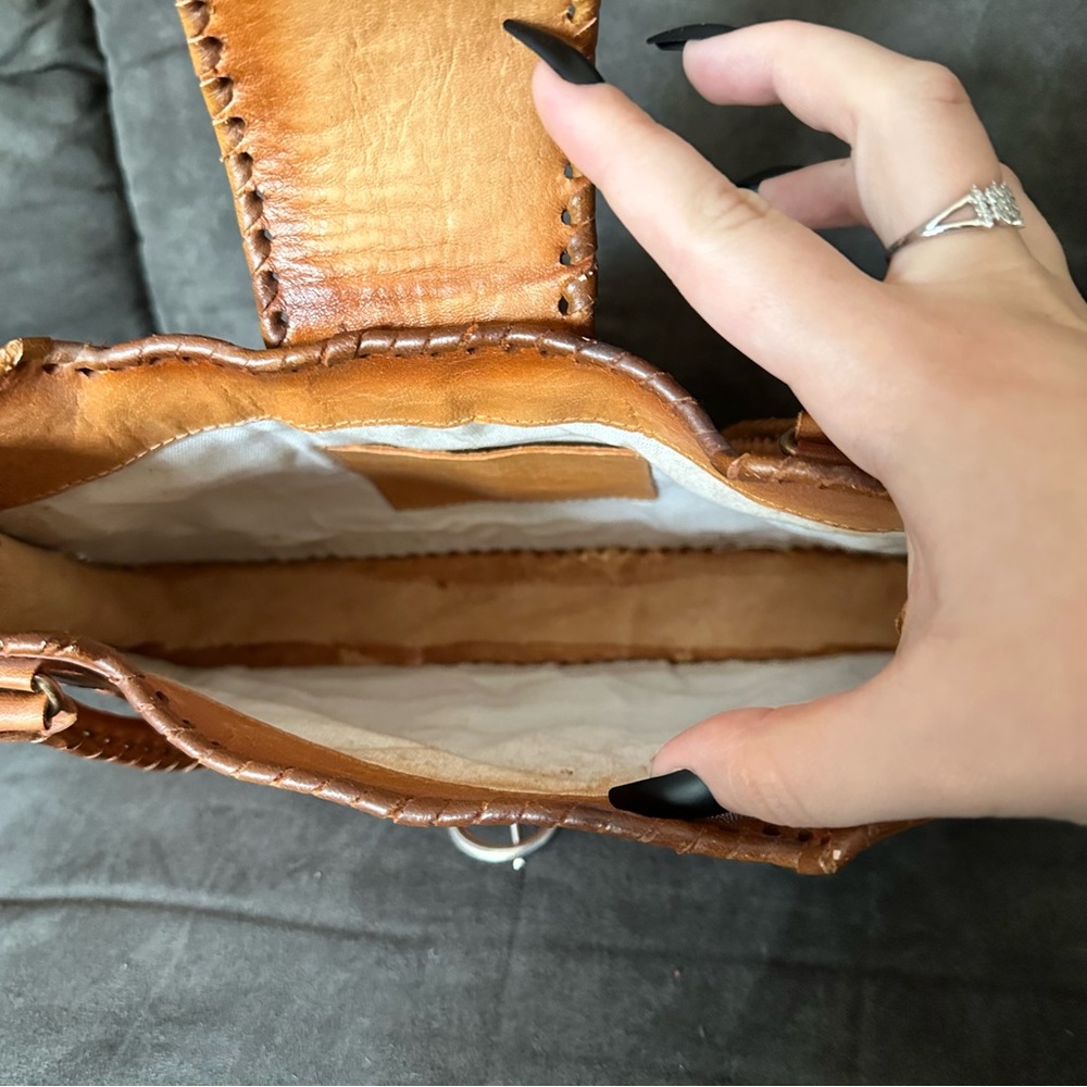 Authentic Leather Patchwork Handbag - image 3